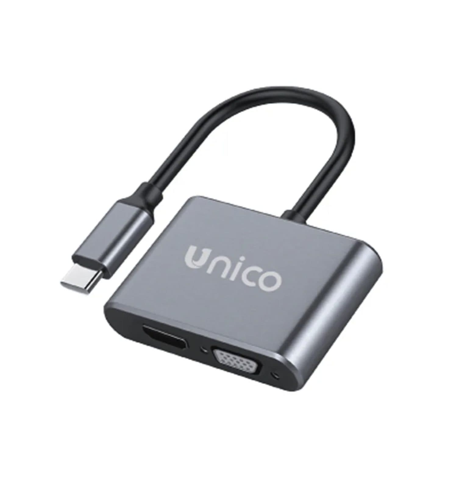 USB-C adapter to HDMI VGA - Unique AD 0245