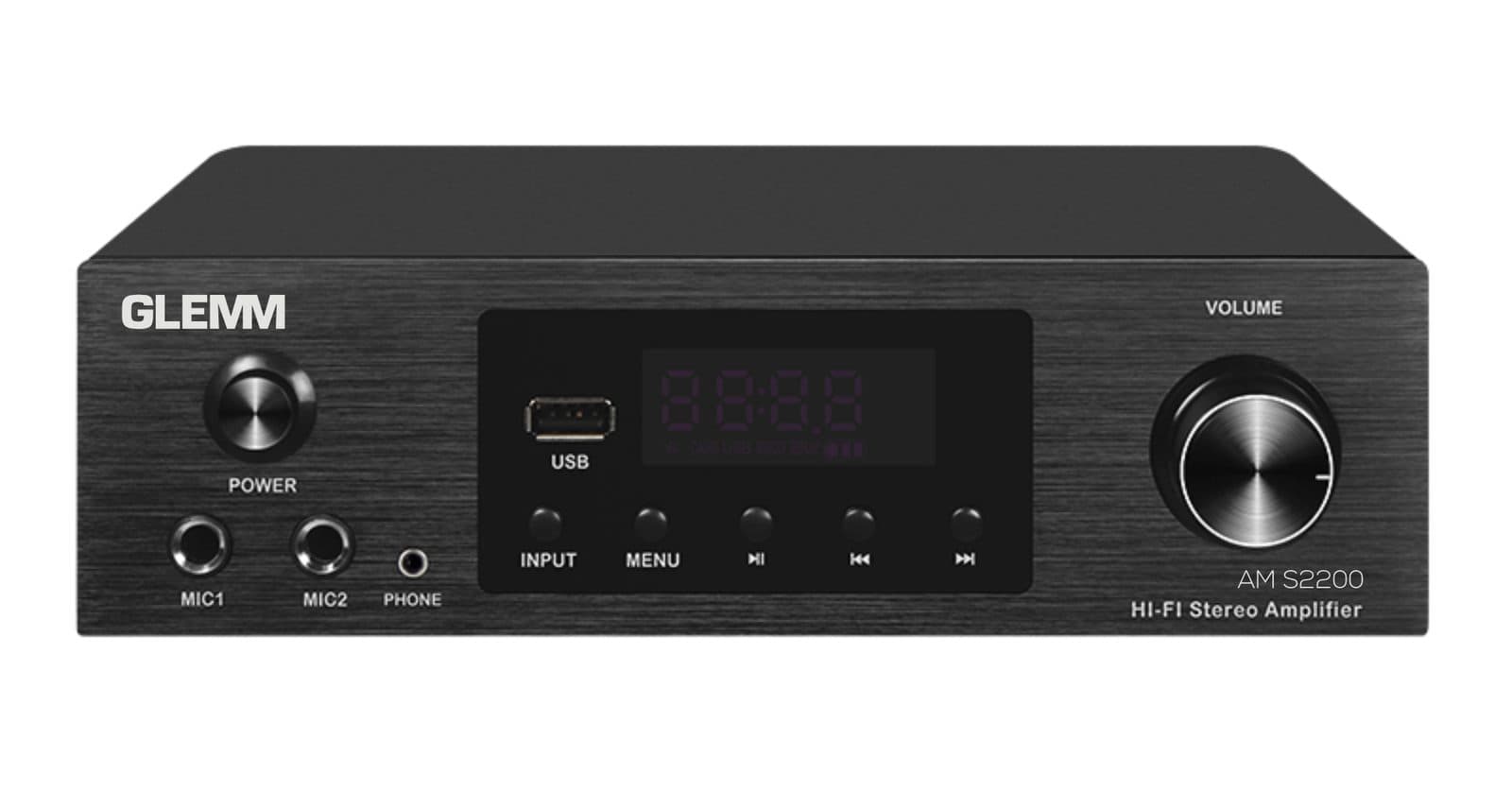Mini stereo amplifier 2 x 200 W - Glemm AM S 2200