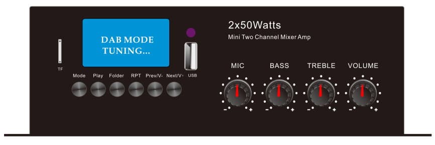 Wifi 2 x 50 W DAB amplifier - Glemm AM S 250 WD