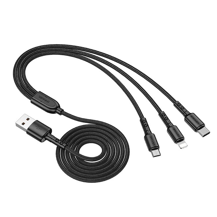 Cavo di ricarica veloce 3 in 1 3.5A - Vipfan CB X2LMT