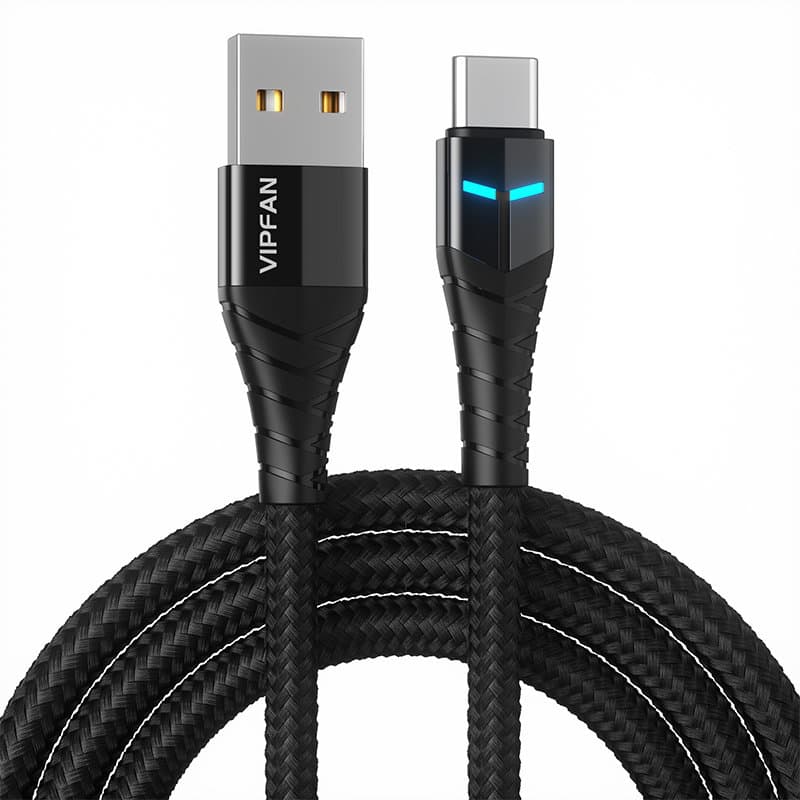 Type C cable with led - 5 A - Vipfan CB Z 2 TC