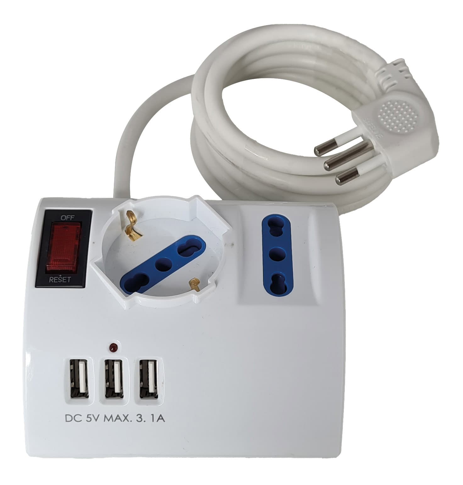 3 multi-spoke seats + 3 USB - 16 A plug - Karma CC 9578