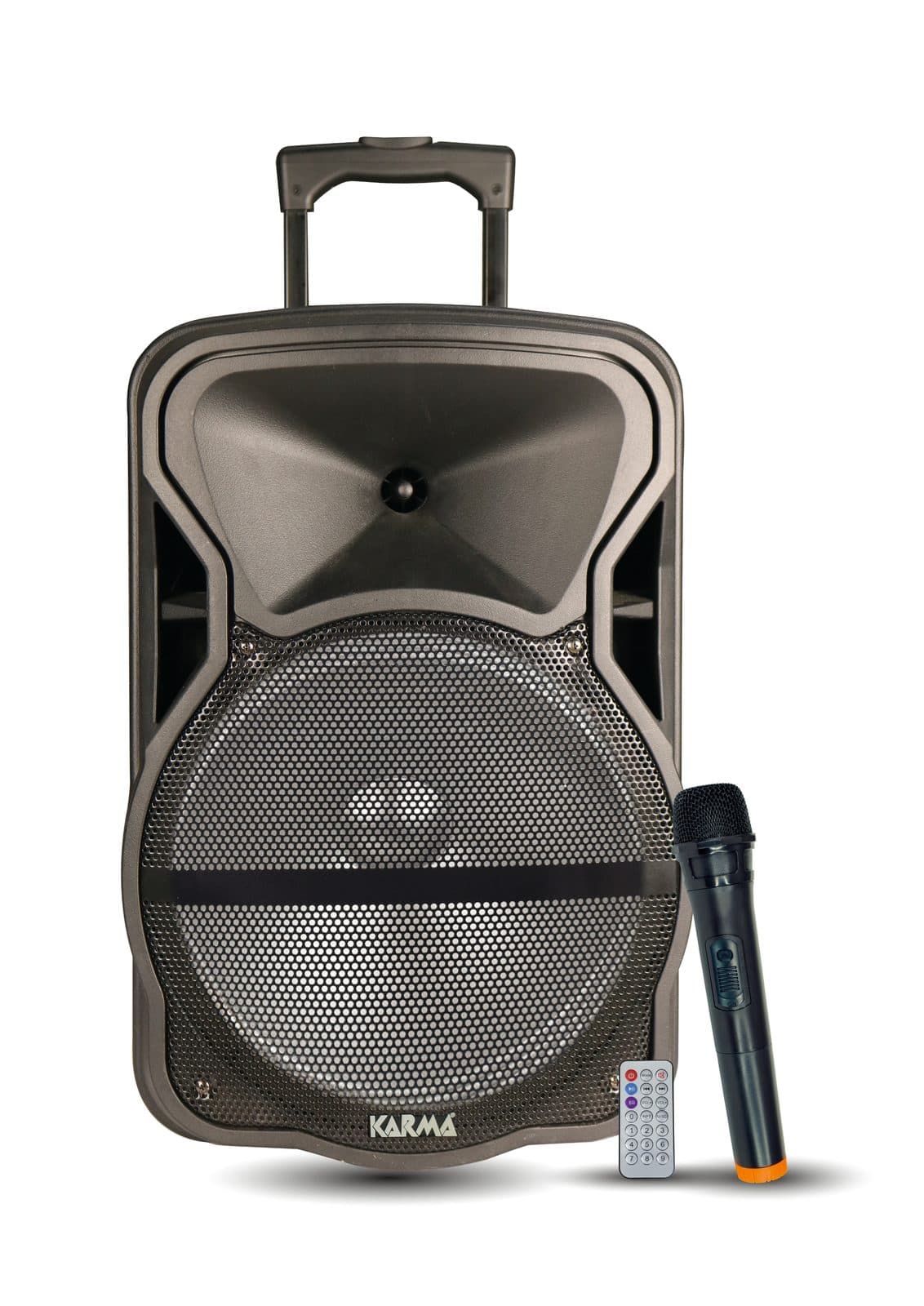 Amplified speaker with 600 W PMPO radio microphone - Karma DEEP 12