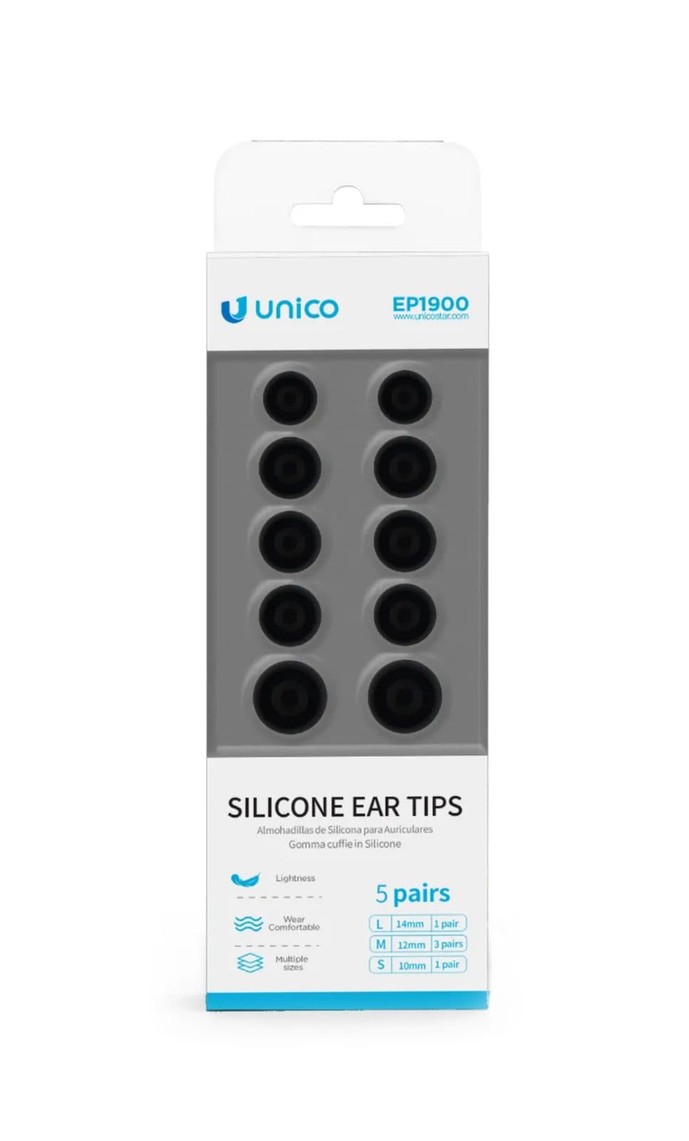 Set of 5 silicone earpieces - Unique EP 1900