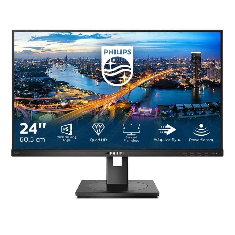 Monitor 23.8 pollici LED IPS Quad HD 2560x1440 tempo di risposta 4 ms - Philips B Line 245B1/00