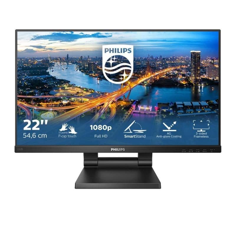Monitor touch screen 21.5 pollici 75Hz 4 ms HDMI VGA DisplayPort - Philips B Line 222B1TC/00