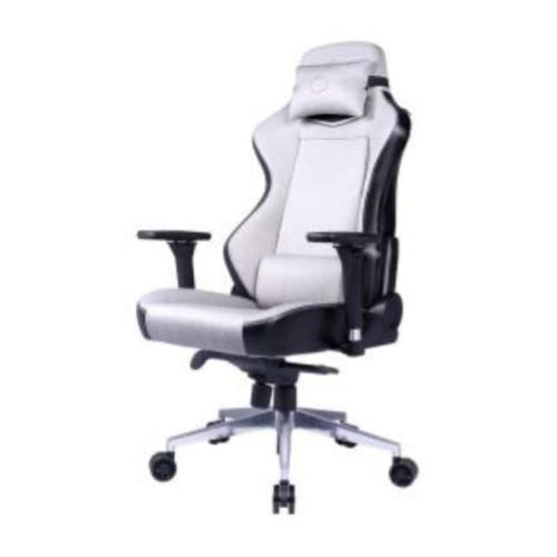 Sedia da gaming regolabile con braccioli 4D e cuscini ergonomici bianco/nero - Cooler Master Caliber X1C