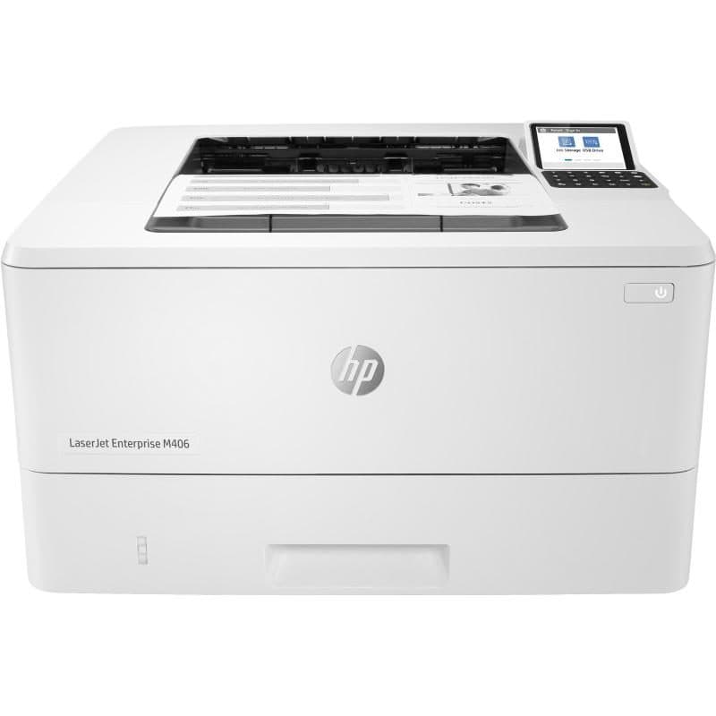 Stampante laser b/n A4 duplex USB LAN Gigabit 40ppm 1200 x 1200 dpi - HP LaserJet Enterprise M406dn