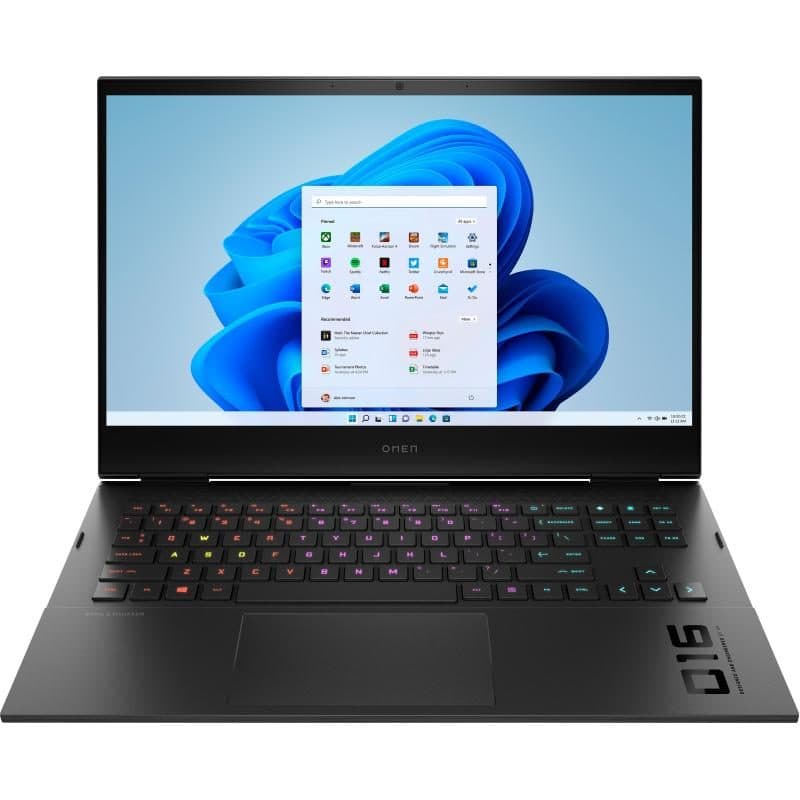 Notebook 16.1 pollici Core i7-11800H 16GB RAM SSD 1.000GB RTX 3070 Max-Q 8GB Windows 11 Home - HP Omen 16-B0005NL