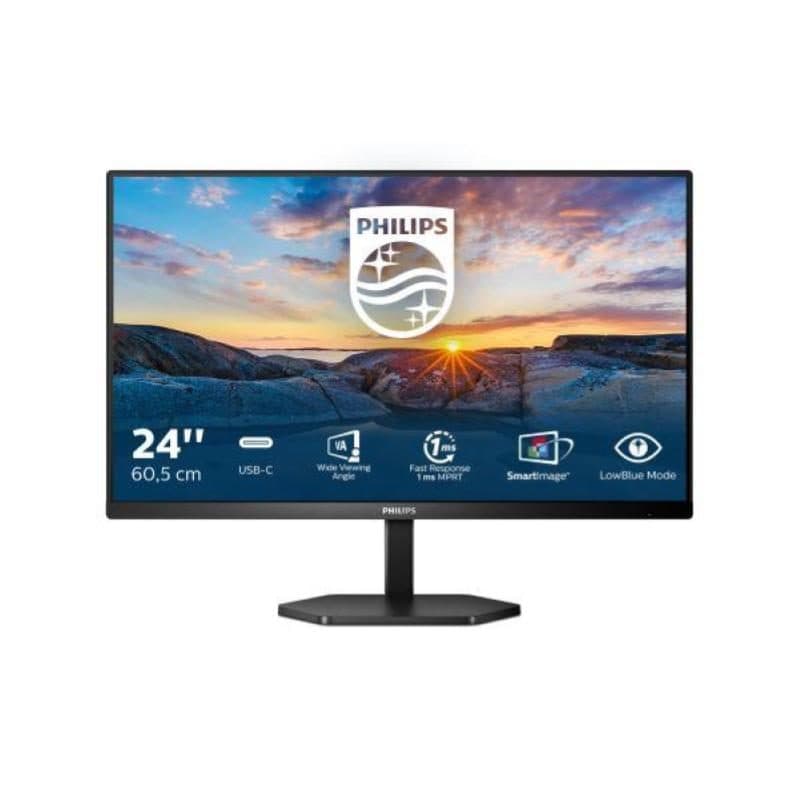 Monitor LED IPS 23.8 pollici Full HD 16:9 75Hz 4ms hub USB HDMI USB-C 65W altoparlanti nero - Philips 24E1N3300A/00