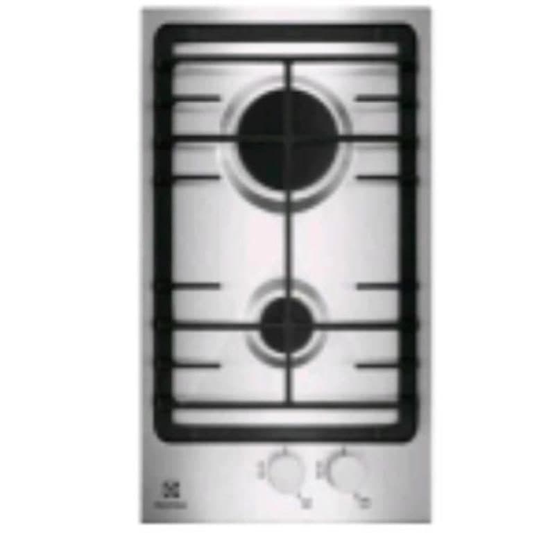 Piano cottura a gas 2 fuochi in acciaio inox grigio - Electrolux EGG3322NVX