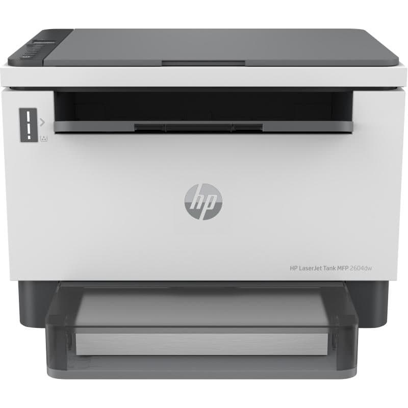 Stampante multifunzione laser b/n A4 Wi-Fi scansione a colori fronte/retro ADF LAN 600 x 1200 dpi - HP LaserJet Tank 2604dw