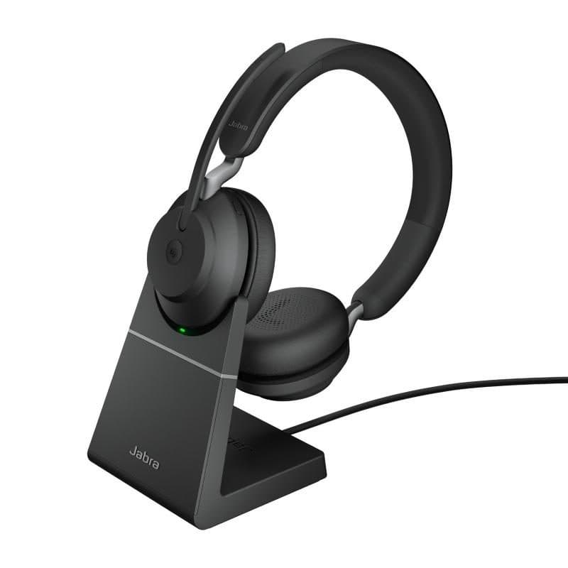 Cuffie con microfono Bluetooth 5.0 MS con ricevitore USB Type-A e base di ricarica nero - Jabra Evolve2 65 MS