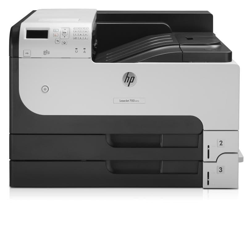 Stampante laser b/n A3 40ppm 1200x1200 dpi fronte/retro LAN nero/grigio - HP LaserJet Enterprise 700 M712dn