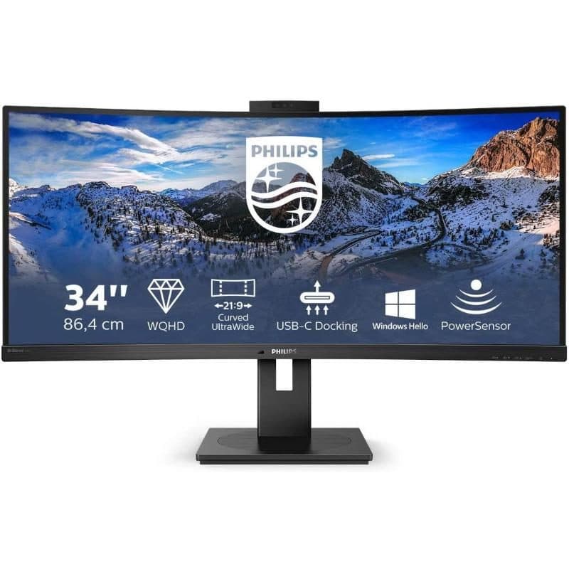 Monitor LED LCD 34 pollici wide Quad HD 3440x1440 pixel nero - Philips 5000 Series 34B1U5600CH/00