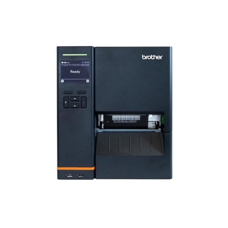 Stampante per etichette termica diretta/a trasferimento 203 x 203 dpi display LCD per Mac, iOS, PC, Android - Brother TJ4021TN