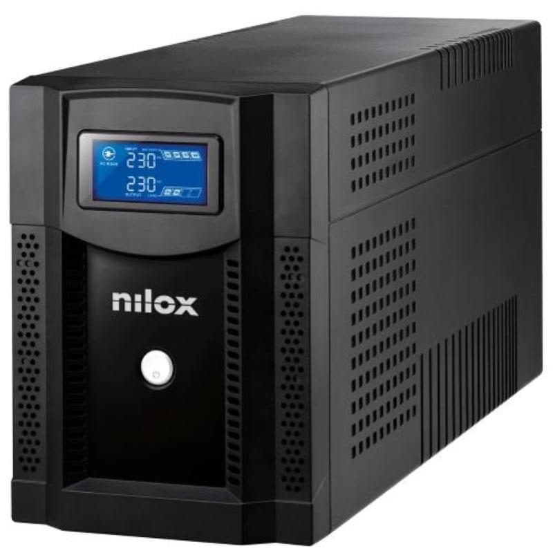 Gruppo di continuità UPS line interactive onda sinusoidale LCD 3000 VA 2.100 W 4 prese nero - Nilox Premium Line NXGCLISW3K2X9V2