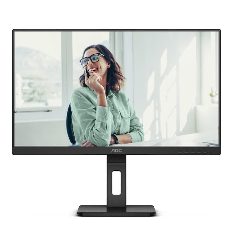 Monitor 27 pollici LED IPS Quad HD 75 Hz 4 ms con USB-C docking 65 W, hub USB, HDMI, DisplayPort, nero - AOC Q27P3CV