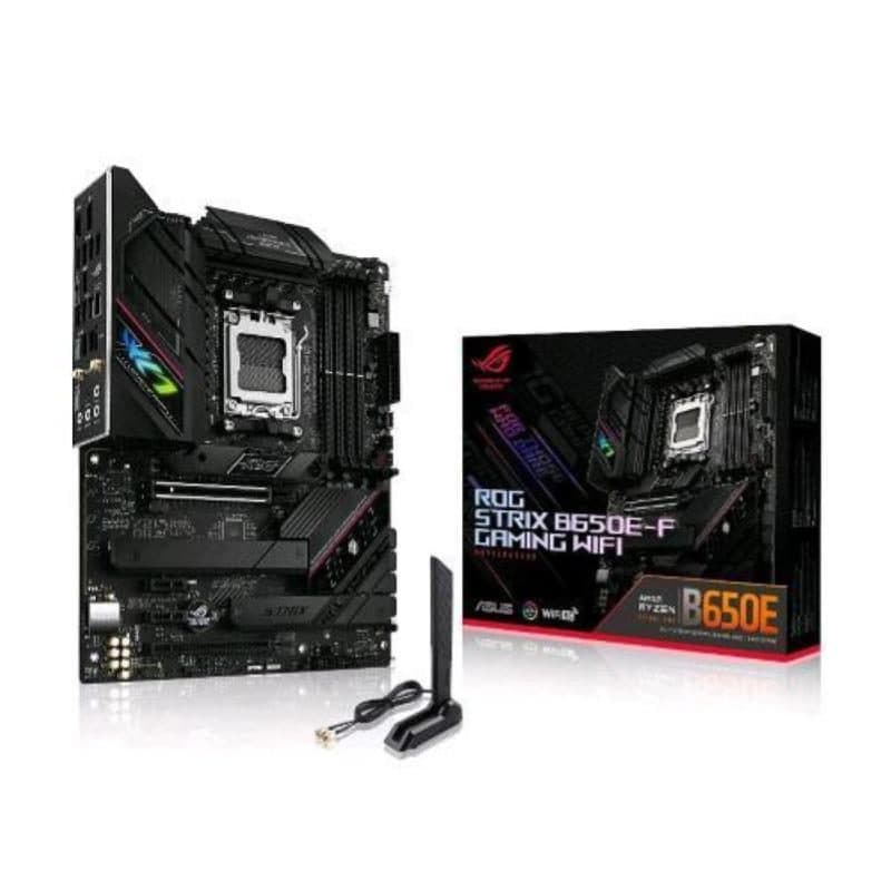 Scheda madre gaming ATX AMD B650 AM5 DDR5 PCIe 5.0 Wi-Fi 6E Ethernet 2.5Gb 3 x M.2 nero - ASUS ROG Strix B650E-F Gaming WiFi