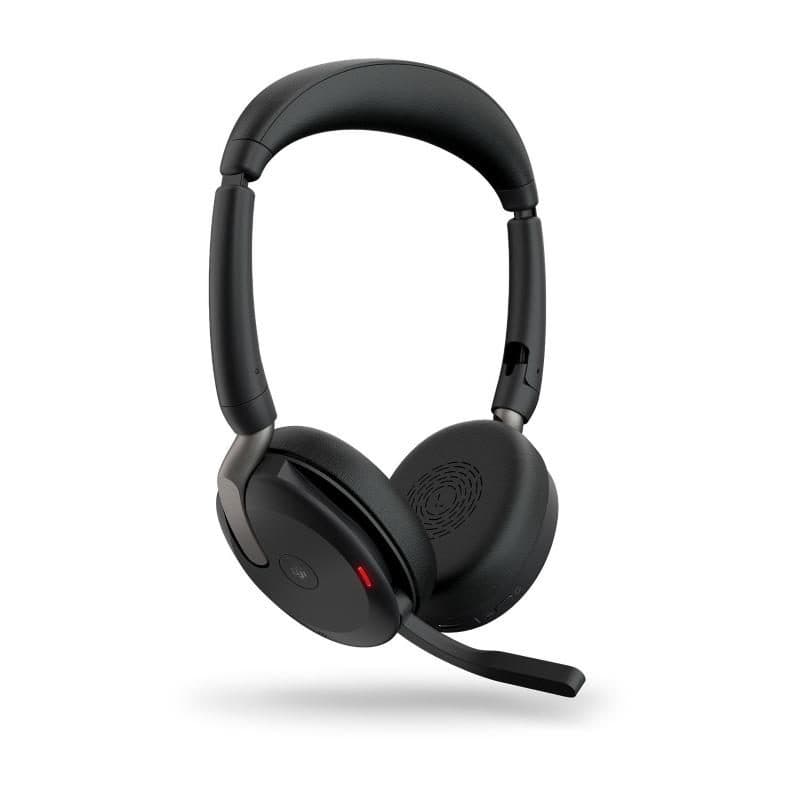 Cuffie stereo on-ear Bluetooth con microfono, eliminazione del rumore, USB-C, per Microsoft Teams - Jabra Evolve2 65 Flex MS