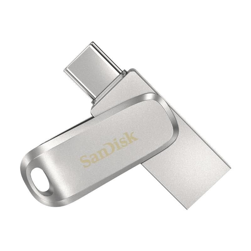 Chiavetta USB 512GB 150 MB/s USB 3.1 con USB-A e USB-C argento - SanDisk Ultra Dual Drive Luxe