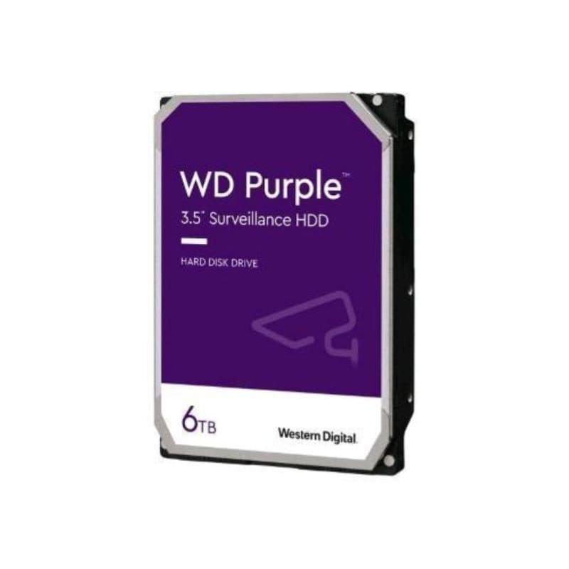 HDD per videosorveglianza 6TB SATA III 3,5 pollici buffer 256MB 5.400 rpm - Western Digital Purple WD64PURZ