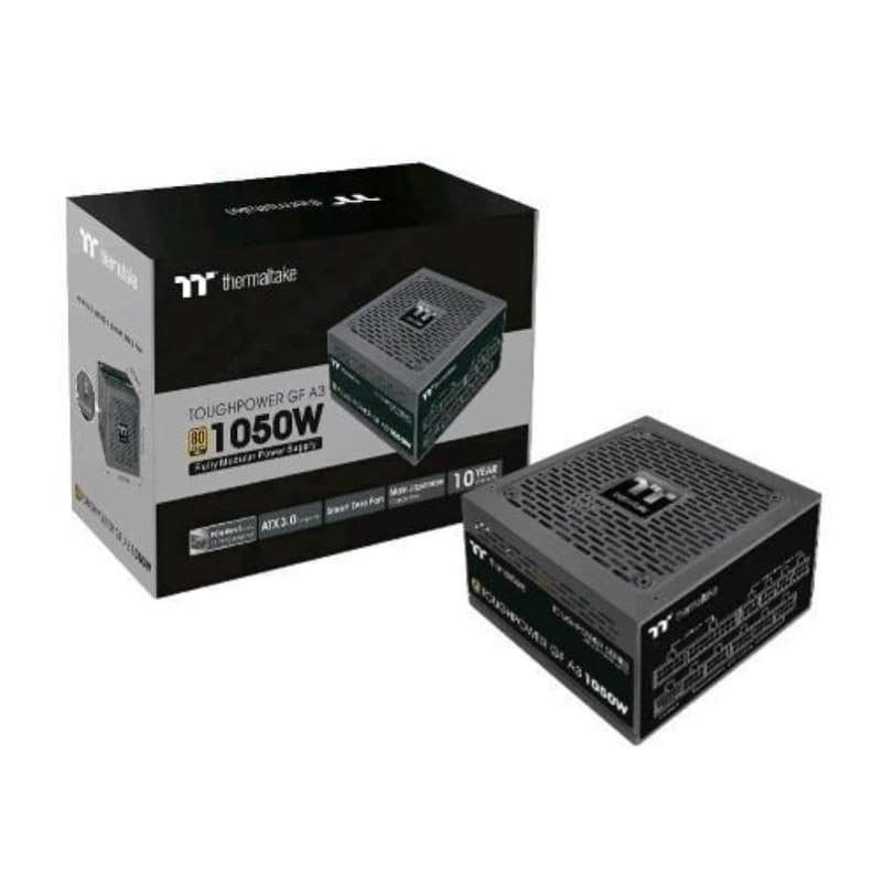 Alimentatore 1050 W completamente modulare 80 Plus Gold ATX 3.0 PCIe Gen 5 nero - Thermaltake Toughpower GF A3