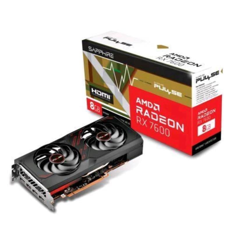 Scheda video AMD Radeon RX 7600 gaming 8GB GDDR6 dual fan PCI Express 4 - Sapphire Pulse
