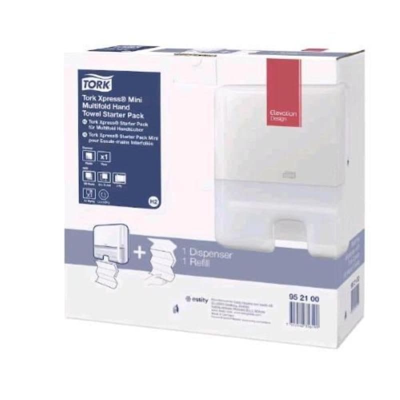 Dispenser asciugamani intercalati starter pack bianco - Tork