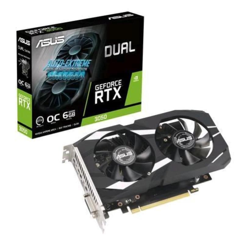 Scheda video NVIDIA GeForce RTX 3050 OC Edition 6GB GDDR6 IP5X GPU Tweak III nero - ASUS Dual DUAL-RTX3050-O6G