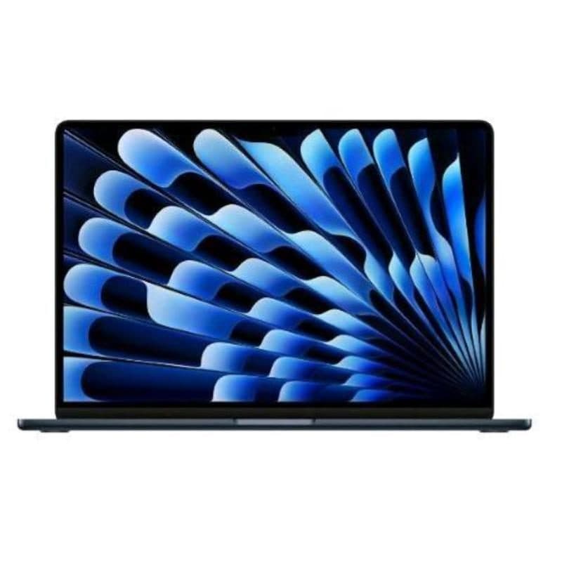 Notebook 15,3 pollici chip M3 8-core CPU 10-core GPU RAM 8GB SSD 512GB macOS Sonoma mezzanotte - Apple MacBook Air 15