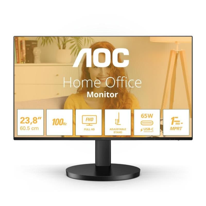Monitor 27 pollici LED Quad HD IPS 2560 x 1440 1ms 100Hz flicker-free altoparlanti hub USB nero - AOC Q27B3CF2 B3 Series