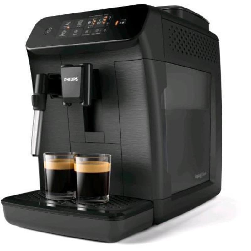Macchina per caffè espresso con macinacaffè ed erogatore di vapore, per caffè in polvere, nera - Philips EP0820-00