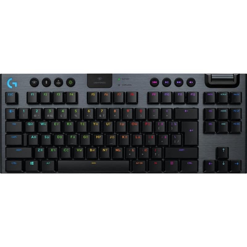 Tastiera gaming meccanica wireless RGB senza tastierino numerico, layout italiano, nero carbonio - Logitech G915 TKL Lightspeed