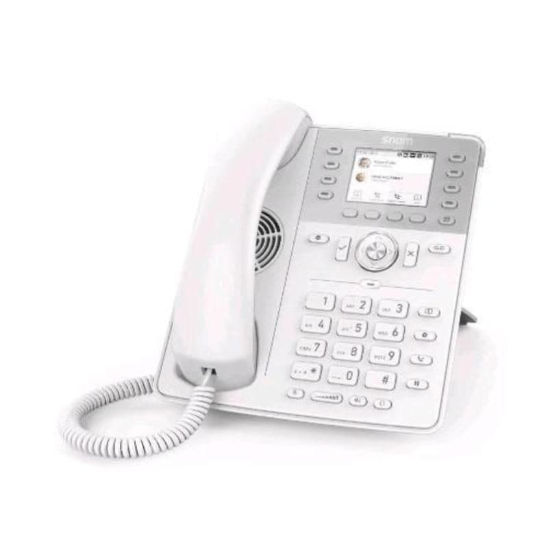 Telefono IP fisso display TFT 2.7 pollici 12 account SIP vivavoce 2 porte Gigabit Ethernet USB bianco - Snom D735