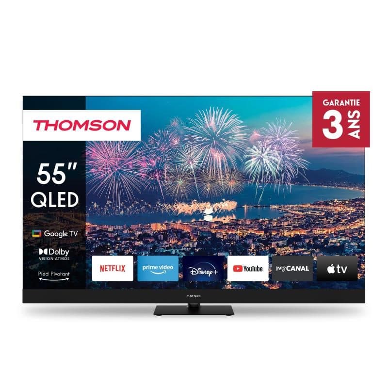 Smart TV QLED Plus 55 pollici Google con altoparlanti frontali - Thomson 55QG6C14