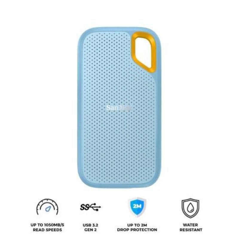SSD esterno portatile 1 TB USB-C 3.2 Gen 2 azzurro - SanDisk Extreme