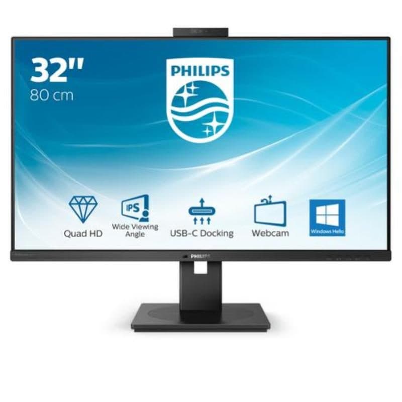 Monitor 31.5 pollici LED IPS Quad HD 16:9 contrasto 1.000:1 2 HDMI 2 DisplayPort 4 USB nero - Philips P Line 326P1H/00