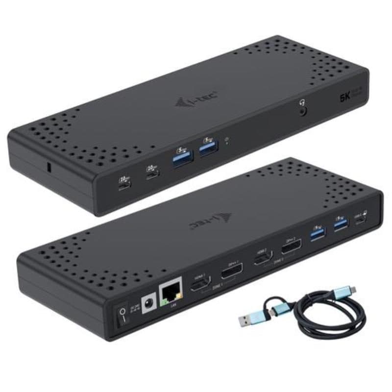 Docking station dual display USB 3.0/USB-C/Thunderbolt 3 Gen2 con Power Delivery 100 W - i-tec
