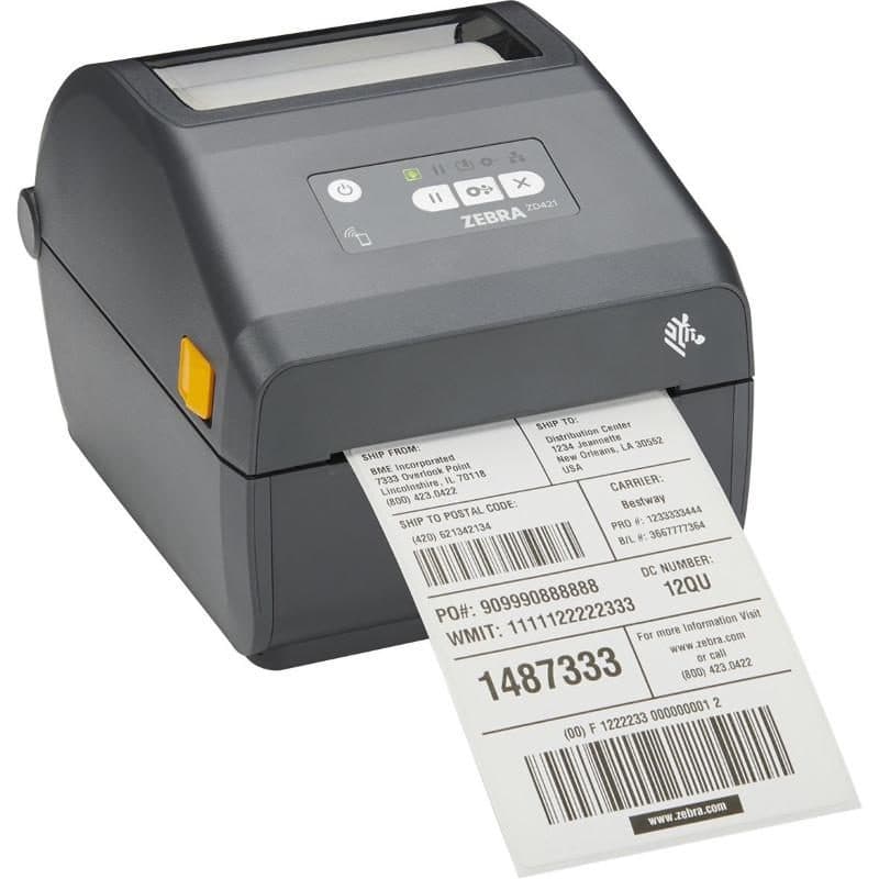 Stampante per etichette a trasferimento termico 300 x 300 dpi 305 mm/s, cablata e wireless - Zebra ZD421