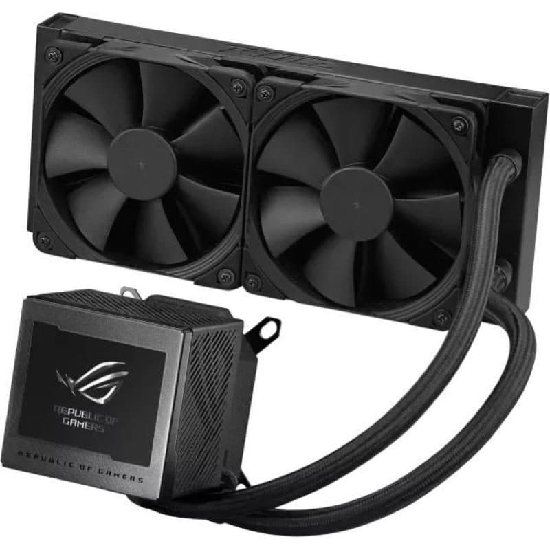 Raffreddatore CPU all-in-one con LCD 3.5 pollici, pompa Asetek 8a generazione, 2 ventole PWM 120 mm - ASUS ROG Ryujin III 240