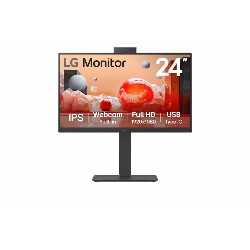 Monitor 23,8 pollici LED IPS 100 Hz 16:9 Full HD 5 ms con webcam, pivot e USB-C dock - LG