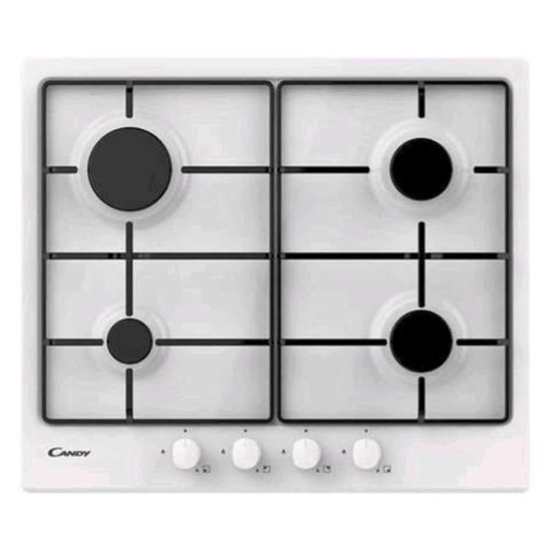Piano cottura a gas 4 fuochi 60 cm bianco - Candy CHW6BRWW