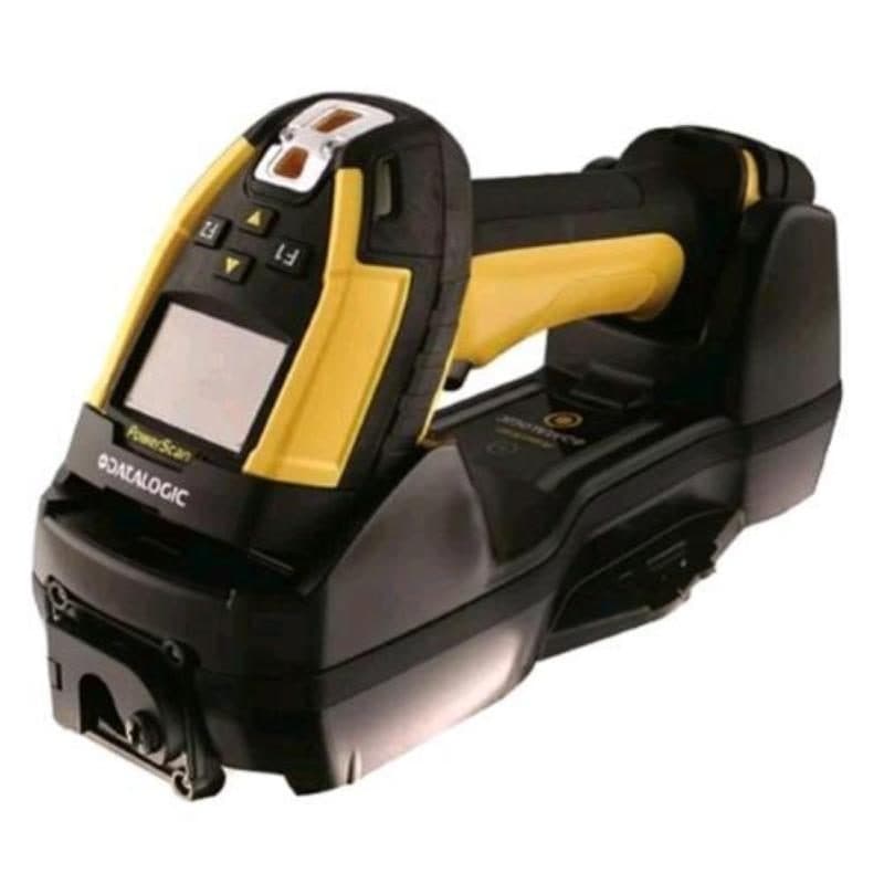 Lettore di codici a barre 2D senza fili 433 MHz con display OLED, IP65/67, kit con base e cavo RS232 - Datalogic PM9600