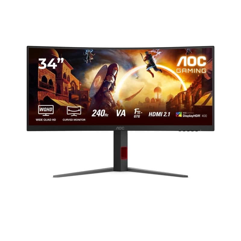 Monitor gaming 34 pollici VA 21:9 240 Hz regolabile in altezza