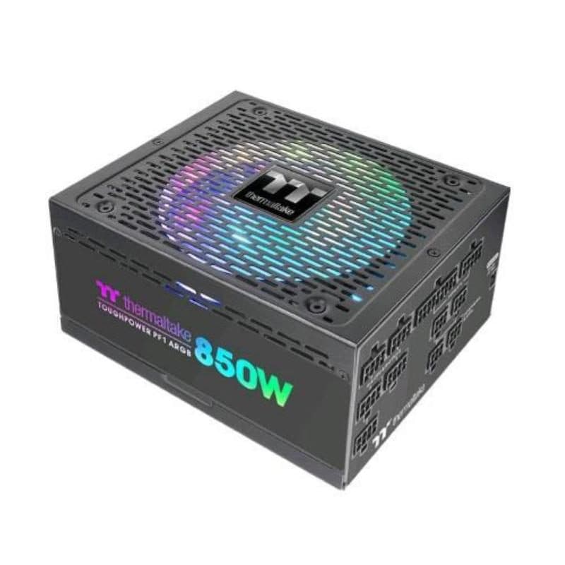 Alimentatore 850 W ARGB 80 Plus Platinum completamente modulare con ventola RGB da 18 LED, nero - Thermaltake Toughpower PF1