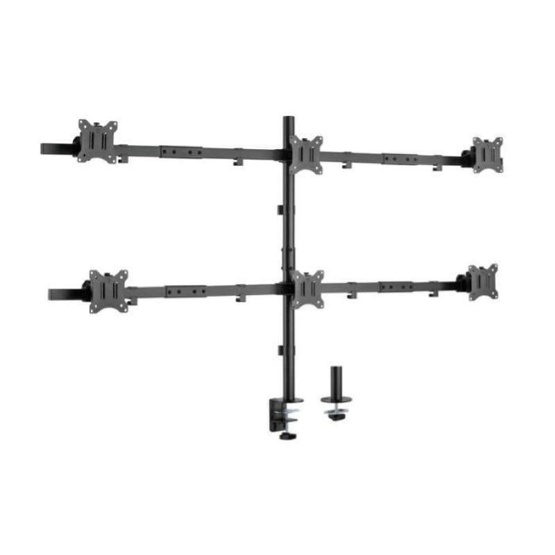 Supporto da tavolo per 6 monitor da 32 pollici nero - Conceptronic