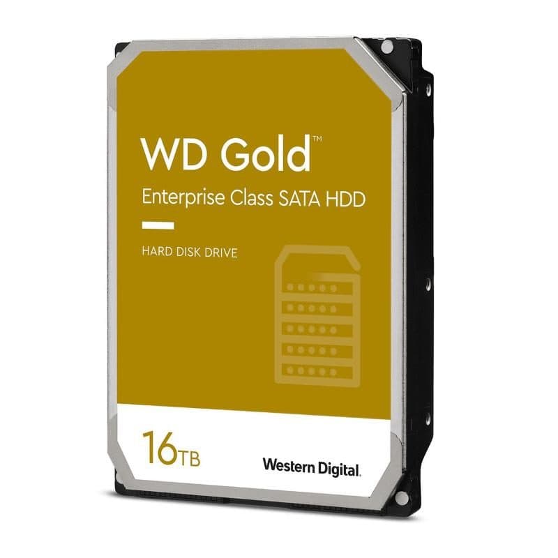 Hard disk HDD enterprise 16 TB SATA 3 3.5 pollici 7200 rpm cache 512 MB - WD Gold WD161KRYZ