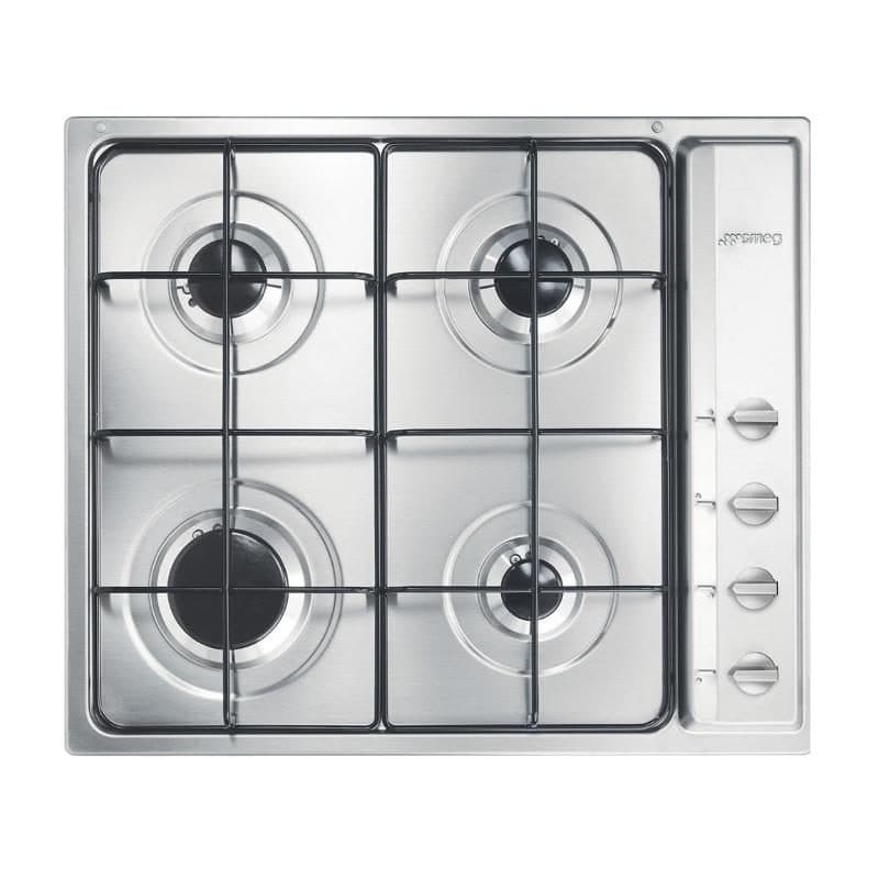 Piano cottura a gas da incasso 4 zone 60 cm inox - Smeg S64S
