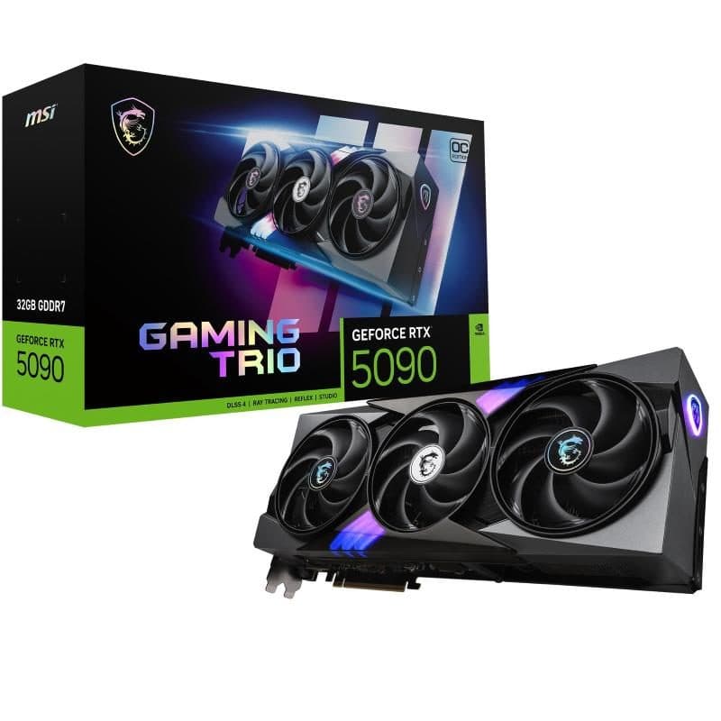 Msi geforce rtx 5090 32g gaming trio oc 32gb gddr7 dlss4 triple fan pcie 5.0 16x - 1 x hdmi 3 x displayport